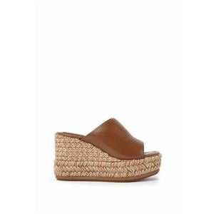NEW PALOMA BARCELO women's alide espadrille style wedge in cuoio